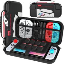 Carrying Storage Case Compatible with Nintendo Switch/Switch OLED Model, Switch Case with Protective Travel Carrying Storage Bag