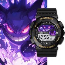 2025 New Pokémon Student Watch for Middle School Children Electronic Watch Alarm Clock Chronograph Wristwatch Pikachu Gengar