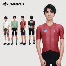 LAMEDA Radtrikot für Herren, 3 Taschen, Rennrad, kurzärmelig, atmungsaktiv, Reitshirt, schnell trocknend, Fahrradoberteil, Sommer-Radsportbekleidung