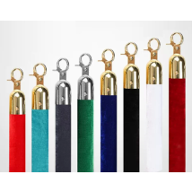 2 Stück 1,5 m Flanell-Schlingenseil für Gruß-Warteschlangensäule, Hotel-Willkommens-Concierge-Säule, Rundkopf-Leitplanke, Nylon-Twist-Rope