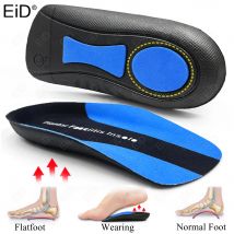 EiD Sport Orthopädische Einlegesohlen zur Unterstützung des Fußgewölbes, Plattfüße, Luftpolster, leichte, elastische Turnschuhe, Fersenliftpolster für Männer und Frauen
