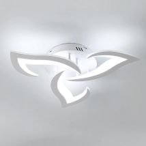 Lampada da soffitto moderna a LED, lampada da soffitto creativa da 36 W con design a petalo, lampada da soffitto in acrilico bianco freddo 6500 K per soggiorno