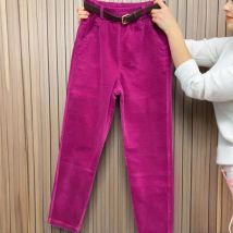 Samt Harem Hosen Frauen Mode Lässig Cord Hosen Frühling Herbst Elastische Taille Lose Rettich Hose Vielseitig 4XL