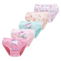 5Pcs/Set Assorted Styles Cute Cartoon Girls Underwear Panties Cotton Panty Girl Children Soft Underpants Breathable Girls Briefs