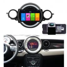 Android 9-Zoll-Autoradio mit Carplay-GPS-Navigation + HD-Rückfahrkamera für BMW Mini Clubman R55 Cooper S John Cooper Works One D