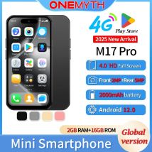 New ONEMYTH M17 Pro Mini Smartphone 4G Dual SIM 4.0'' HD Full Screen 2000mAh 2GB+16GB 3GB+64GB Android 12 Play Store Small Size