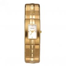 BERNY Goldene Damenuhren, elegante rechteckige Titan-Damen-Quarz-Armbanduhr, Miyota 5Y20, kleines Zifferblatt, goldene, leichte Uhr