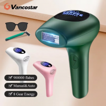Combinato portatile per depilazione laser Vancostar 900000   Flashes Depilazione permanente indolore per le donne Epilatore IPL a casa