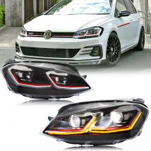 Fari a LED per Volkswagen VW Golf VII Golf MK7 TSI TDI 2012-2017 Gruppo lampade anteriori dinamiche [Non adatto a GTI/R/GTD/MK7.5]