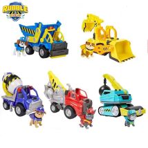 100% autentico Paw Patrol Rubble & Crew Toy Wheeler Mix Charger Action Figure Doll con figure da collezione Giocattolo per bambini Regalo di compleanno