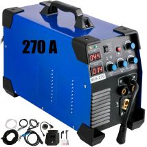 VEVOR 3-in-1 MIG / MMA / WIG Inverter Aluminiumschweißgerät Halbautomatisches Schweißen IGBT Combo Schweißgerät Punktschweißgerät 270A