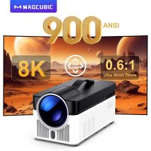 Magcubic Ultra Short Throw HY450 Projector With Auto Offset 1080P 8K Electronic Focus 900 ANSI WiFi6 BT5.4 Allwinner H726 Voice
