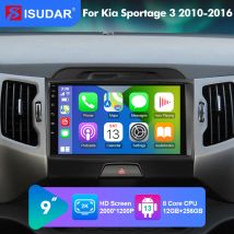 Isudar T78P 12 + 256gb Android13 Lettore radio automatico per KIA Sportage 3 2010 - 2016 Multimedia con cornice 2K schermo Wireless CarPlay
