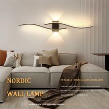 Lampada da parete moderna semplice da cucina per soffitto Lampada da soggiorno a LED per applique da parete Decorazioni per la casa TV Parete Camera da letto Soggiorno Illuminazione