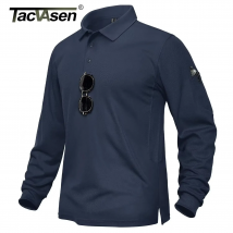 TACVASEN t-shirt da uomo Outdoor polo da lavoro t-shirt estive ad asciugatura rapida manica lunga t-shirt da Golf in Jersey piqué leggero Tee Tops