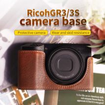 Suitable for Ricoh GR3 protective case GR3x camera bag diary version base shell simple retro leather oilskin lychee pattern base