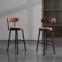 Modern Simple Iron Bar Stool High Stool Scandinavian Household Backrest Bar Chair Light Luxury Black Bar Stool High Chair Home