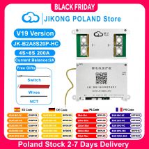 JIKONG V19 JK BMS B2A8S20P-HC 4S-8S BT RS485 HEAT CAN 2A Corrente 12V-36V 200A Bilanciamento attivo BMS per batteria agli ioni di litio Lifepo4 Lto