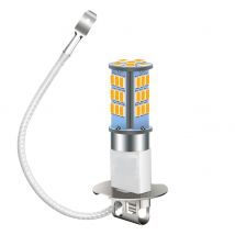 Ruiandsion 2pcs H1 H3 Truck Car Auto Fog Road Bulb Driving Light 2835 33SMD Amber LED 12V 24V White Red Blue Green Universal