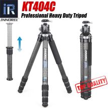 INNOREL KT404C treppiede compatto in fibra di carbonio 10X per videocamera digitale DSLR supporto per fotocamera per impieghi gravosi con colonna centrale