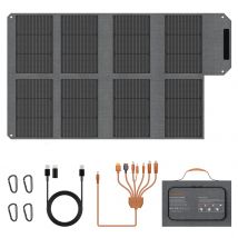 MHPOWOS Caricatore solare portatile Caricatore mobile per pannello solare pieghevole 19V 120W / 80W Alimentatore di backup di emergenza per Powerbank