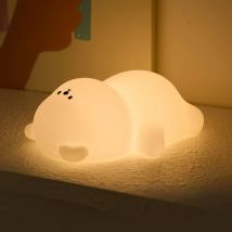 Cute Silicone Night Lamp Lying Flat Bear Desktop Decorative Light Indoor Creative Atmosphere Lamp Baby Night Lamp Children Gift