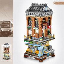 Stadt Straße Ansicht Architektur Station Mini Block U-Bahn Modellbau Ziegel U-Bahn-Station pädagogische Spielzeug Sammlung für Geschenk