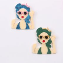 Mode Frauen Acryl Brosche schöne Mädchen Kleidung Zubehör Pins