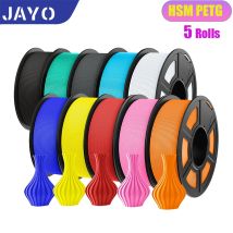 JAYO 5 rotoli di filamenti per stampante 3D PETG opachi ad alta velocità 1,75 mm senza bolle materiale per stampante 3D FDM a colori misti per la stampa 3D