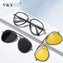 VICKY Fashion Design Magnetico Clip-On Occhiali da sole polarizzati Miopia Ipermetropia Occhiali ottici Prescrizione personalizzabile 7705