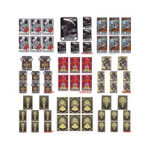 5PCS/Lot Punk Tarot Cards Embroidered Patch Skull Patch Iron On Patches For Clothing thermoadhesive Patches On Clothes Badge DIY