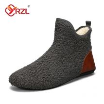 YRZL Winter Baumwolle Schuhe Männer High Top Warm Slip auf Leichte Hausschuhe Männer Plüsch Innen Baumwolle Loafer Männer Winter Warme Schuhe