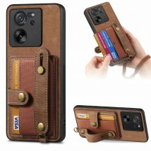 Für Poco X8 Pro Max F8 X7 F6 X6 5G Stoßfeste Hülle mit Handgelenkschlaufe Leder-Kartenetui Funda Poco M7 F7 Ultra F 8 X 7 M X5 Handyhülle
