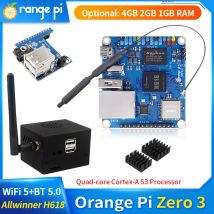 Orange Pi Zero 3 4GB 2GB 1GB RAM Allwinner H618 64-bit 16MB SPI Flash Dual Band WiFi5+BT 5.0 Gigabit Porta LAN Scheda singola