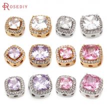 4pcs 18k Gold Farbe Messing Würfel Spacer Perlen Armbänder Perlen hochwertige DIY Schmuck Zubehör Herstellung Rosediy offiziell-Website