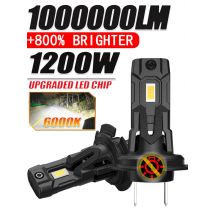 H7 LED High Power Car Headlight Blubs CANBUS 1200W Super Bright Auto Ampoule Spotlights Wireless Turbo Fan Fog Lamps 6000K 12V