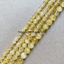Natürliche Farbe Stein AA Qualität Gelb Kristall Citrin Runde Lose Perlen 15 "4 6 8 10 MM Für Schmuck Machen
