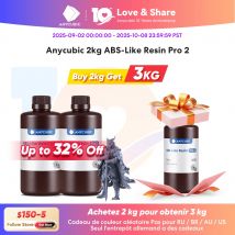 ANYCUBIC ABS Pro 2 żywica 405nm światłoczuła Polyresin o wysokiej precyzji przy minimalnym skurczu dla drukarki 3D LCD