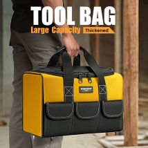 Borsa per attrezzi da 17 pollici, borsa per attrezzi grande con 6 tasche esterne Borsa per attrezzi per elettricisti, per appassionati di fai da te e artigiani