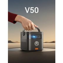 Vevshao V50 3D Portable Mini Projector 4K HD LED WiFi 1080P Movies Video DLP Home Theater Projectors With 15000mAh Battery