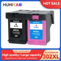 Cartuccia di inchiostro HUHIKAB 302XL per HP 302 XL rigenerato Officejet 3830 3831 3832 3833 3834 4650 4652 4657 Envy 4510 4511 4512