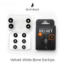 DIVINUS Samt-Ohrhörer-Ohrstöpsel aus Silikon mit breiter Bohrung für 4–6 mm Düse, weiche, tiefe Ohrstöpsel für Ohrhörer Dunu Davinci