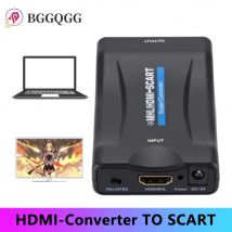 BGGQGG HDMI-kompatibel ZU SCART Video Audio Konverter mit USB Kabel Für HDTV Sky Box DVD Fernsehen Signal gehobenen Konverter