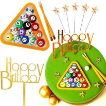 Billard Ball Kuchen Dekoration Junge Kind Kinder Geburtstag Party Kuchen Glücklich Vatertag Dekor Tischtennis Sport Kuchen Dekoration