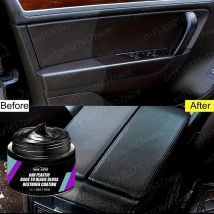 Cera lucidante universale per riparazione pelle e plastica per auto Crema per il ricondizionamento degli interni automobilistici per la cura della pelle/plastica/gomma