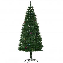 L'albero di natale HOMCOM 180 cm include una decorazione artificiale verde e bianca