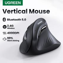 UGREEN pionowa mysz bezprzewodowa Bluetooth5.0 2.4G ergonomiczna 4000 DPI 6 przycisków wyciszenia dla MacBook Tablet laptopy komputer PC myszy