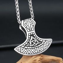 Neue Vintage Vikings Axt Kopf Anhänger Halsketten Für Männer Edelstahl Nordic Viking Thors Hammer Halskette Amulett Schmuck Geschenke