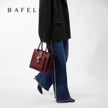 BAFELLI Luxus-Leder-Damentasche 2025, neues Modell, große Kapazität, mehrere Fächer, tragbare Umhängetasche, modische Pendler-Tasche