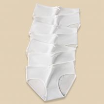 Plus Größe 7Pcs Einweg Unterwäsche Frauen Höschen Baumwolle Mädchen Briefs Weiß Wäsche Solide Panty Atmungs Weibliche Dessous